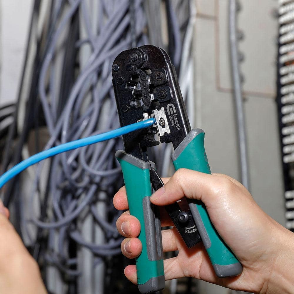 Commercial Electric Ratchet Modular Plug Crimper