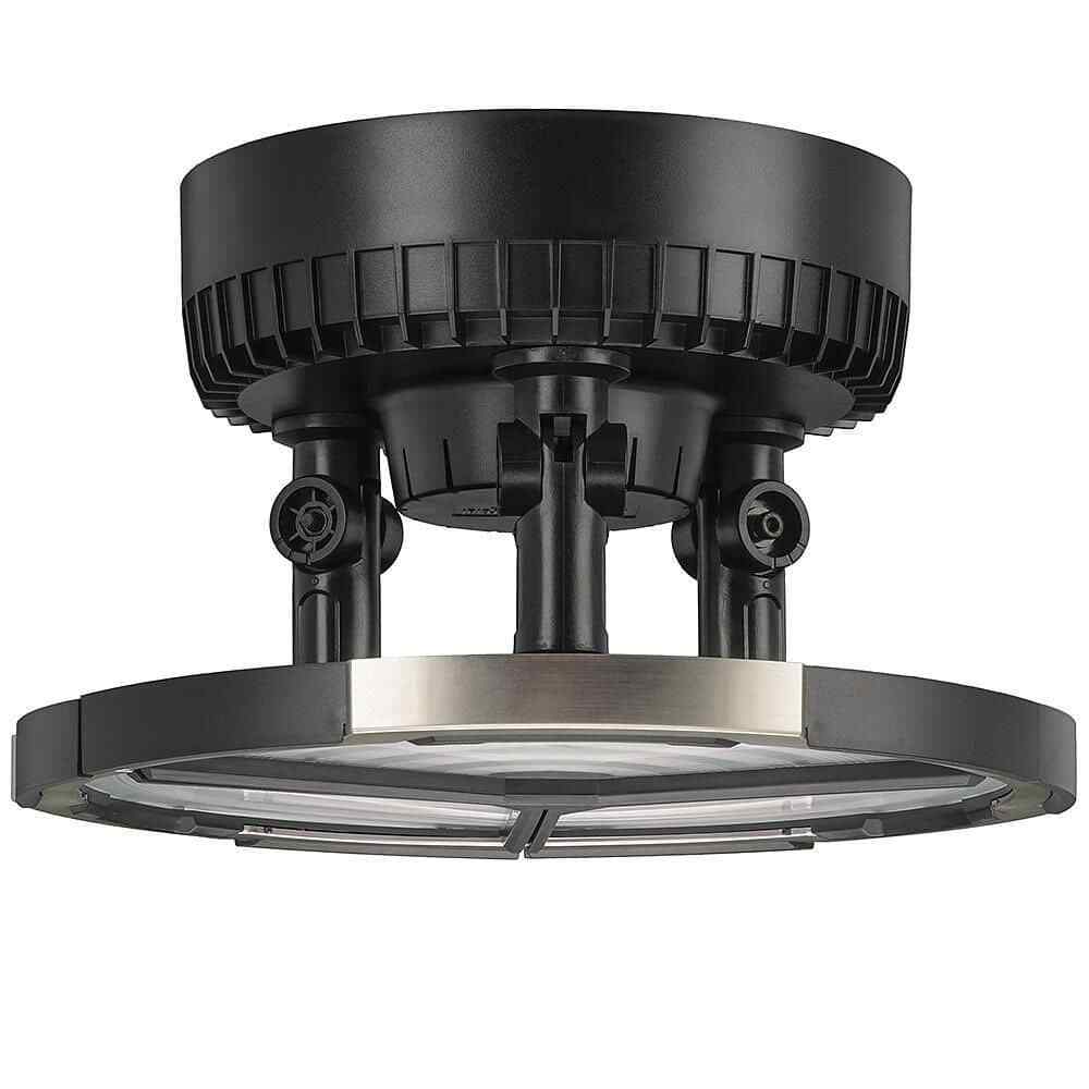 Commercial Electric Flush Mount Ceiling Light 10" LED Output 4000 Lumens Black