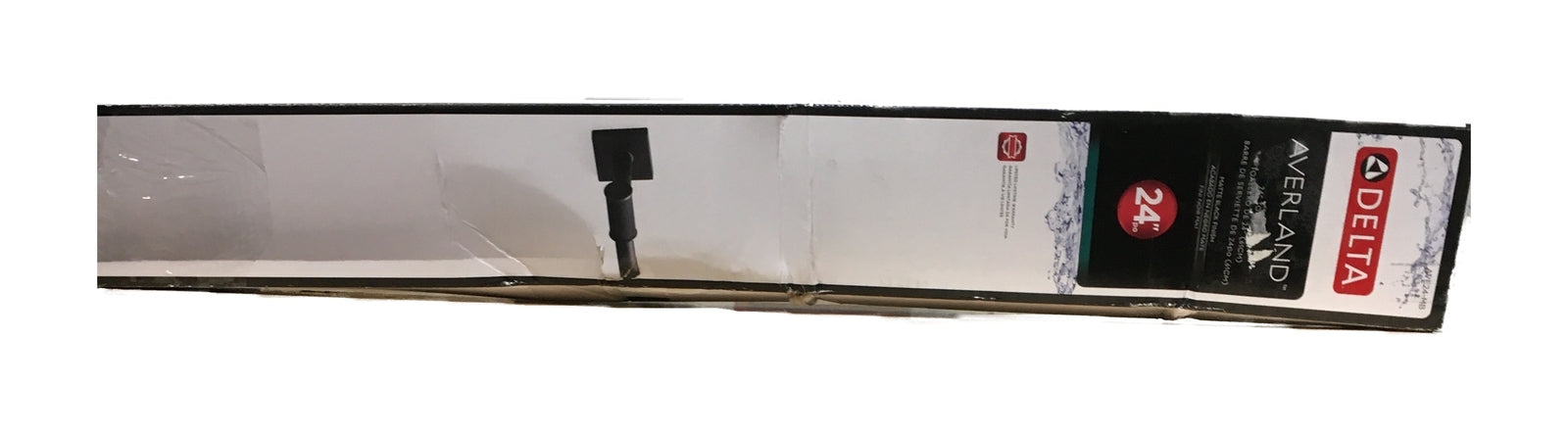 Delta Averland 24" Wall Mount Towel Bar Bath Hardware Accessory - Matte Black