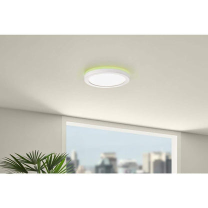 Commercial Electric Smart Flush Mount 13in Matte White 1006486536