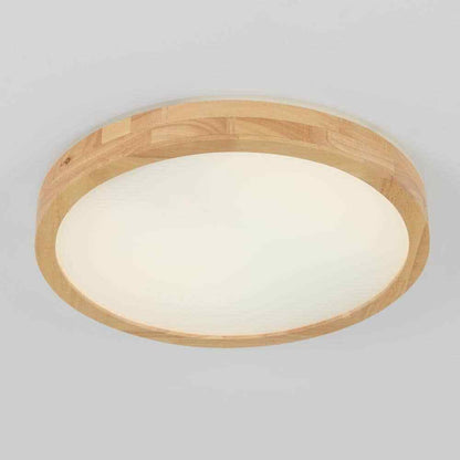 Artika Dryad 15 in. 30 Watt Modern Wood LED Flush Mount Ceiling Light Fixture