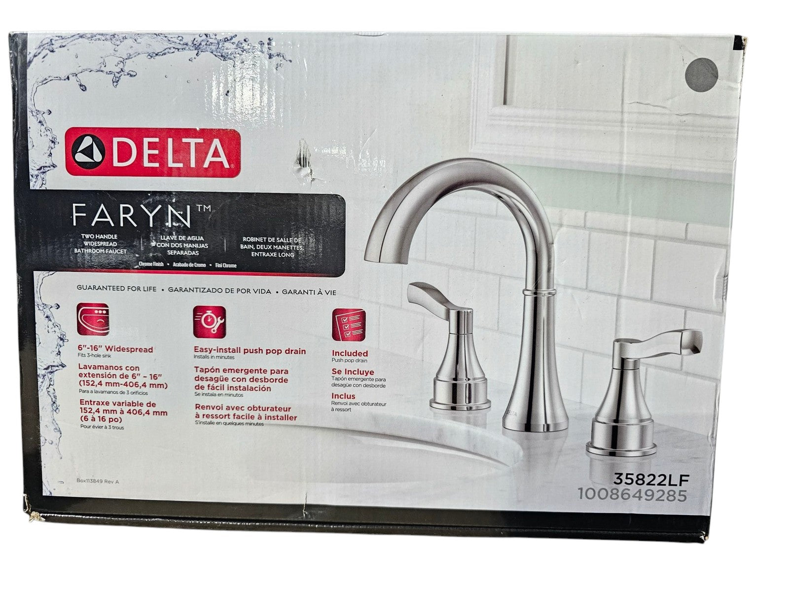 Delta Faryn 8 in. Widespread Double-Handle Bathroom Faucet in Polished Chrome