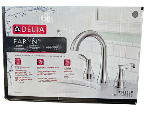 Delta Faryn 8 in. Widespread Double-Handle Bathroom Faucet in Polished Chrome
