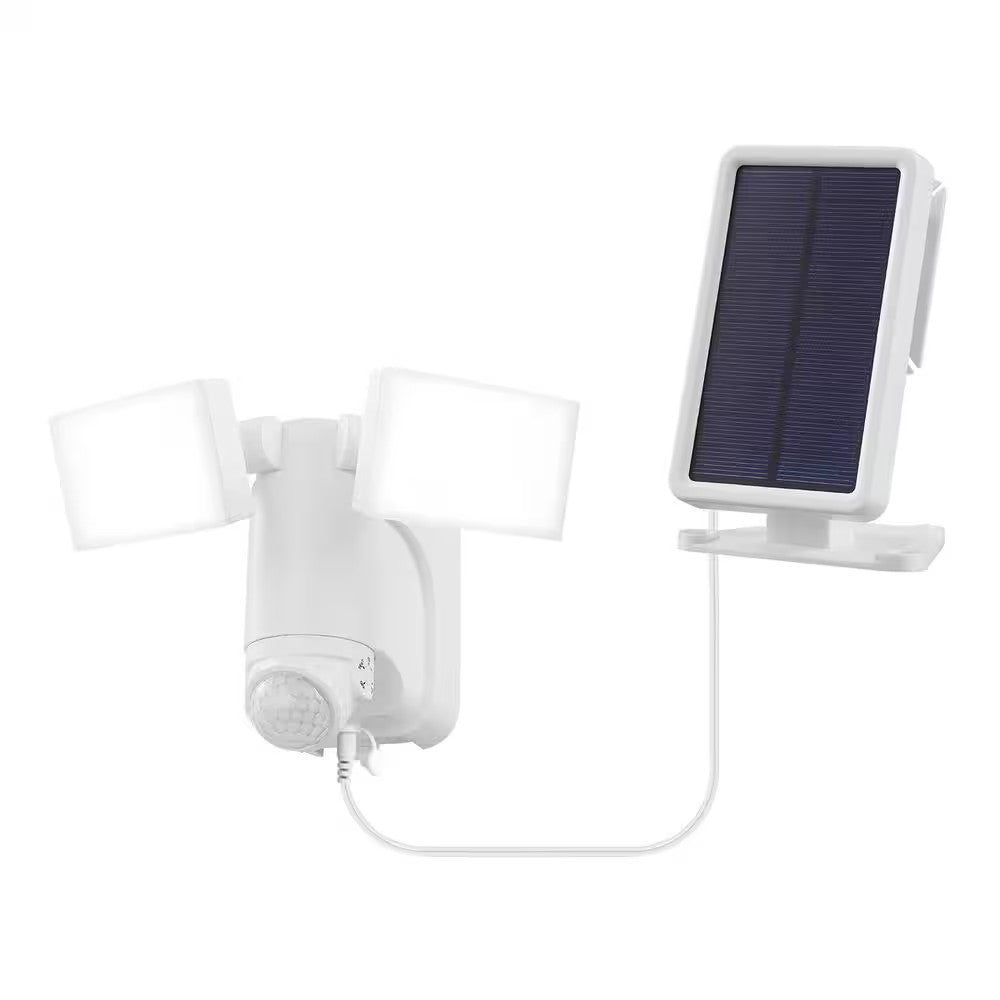 Defiant 180 Degree White Solar Motion Activated LED Flood Light 17000216