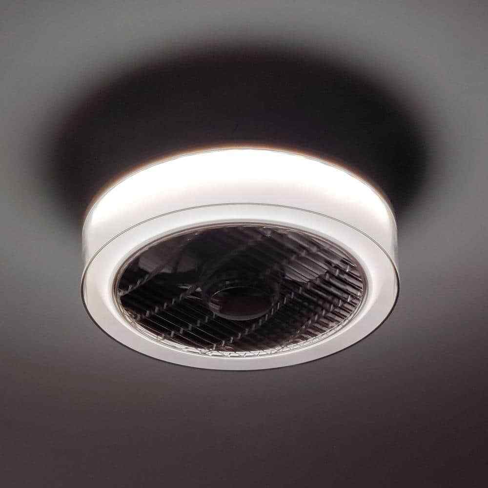 ANTOINE 16 in. Indoor Gray Low Profile Ceiling Fan w/ Dimmable Light & Remote