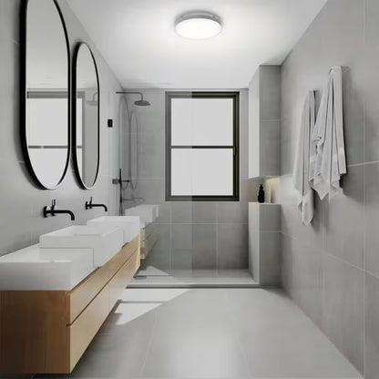 Commercial Electric 80/110 CFM Round Bathroom Exhaust Fan Light Humidity Sensor
