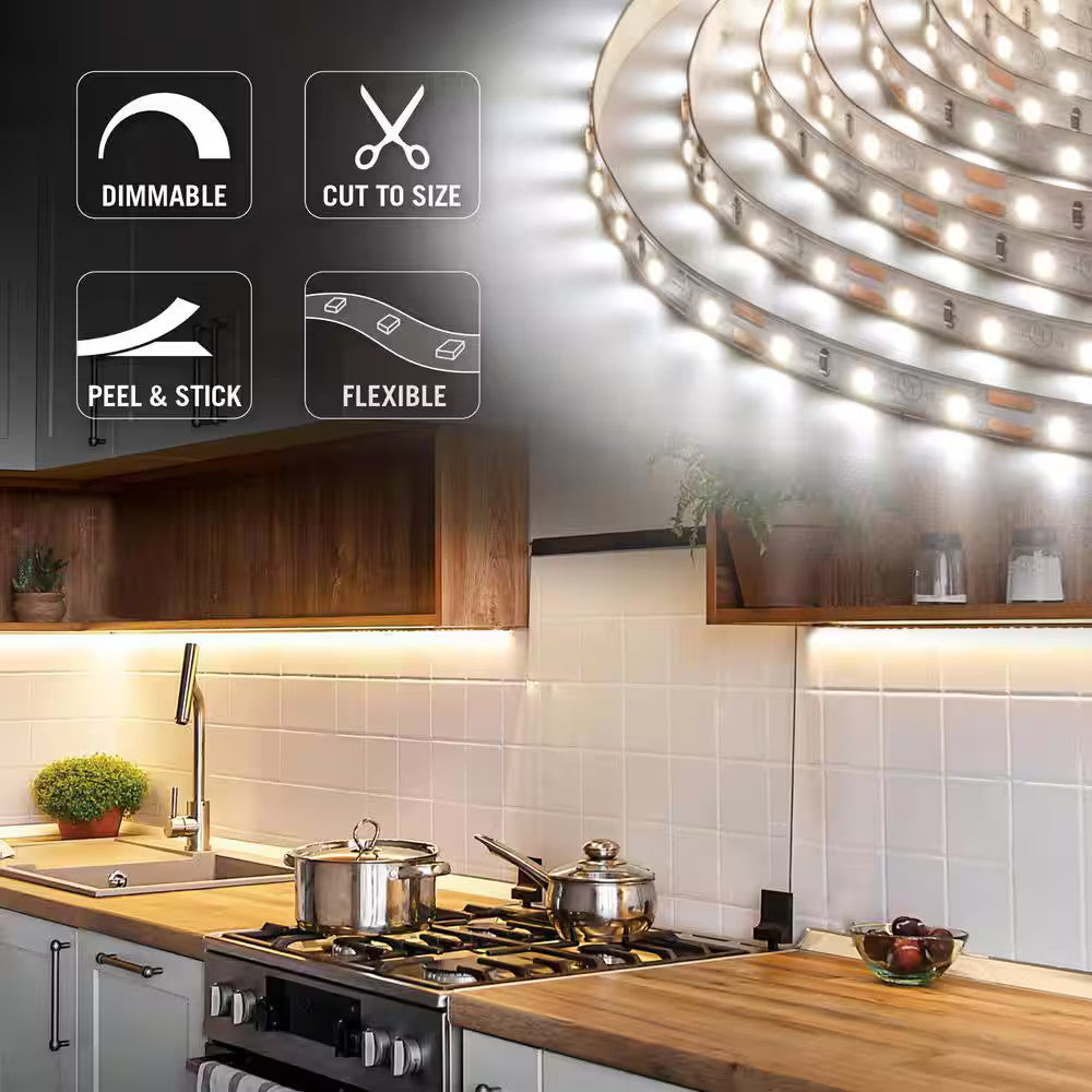 Armacost RibbonFlex Pro 16 ft. 5 m 12-Volt White LED Tape Light 120 LED/m 2700K