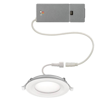 Commercial Electric 4 in. CCT Integrated LED Recessed Light Trim w/ Night Light