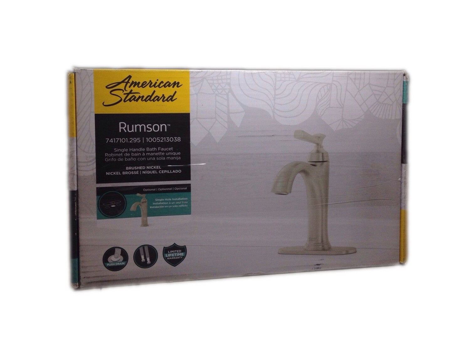 American Standard Rumson Single Hole 1-Handle Bathroom Faucet in Brushed Nickel