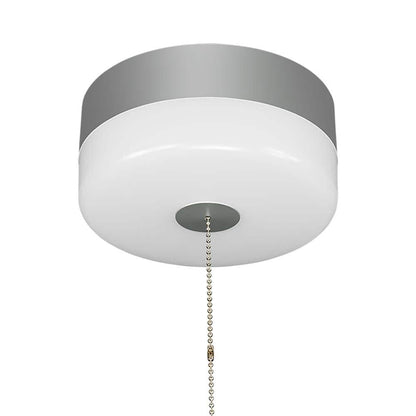 Commercial Electric Spin Light 7" Pull Chain Satin Nickel LED Flush Mount