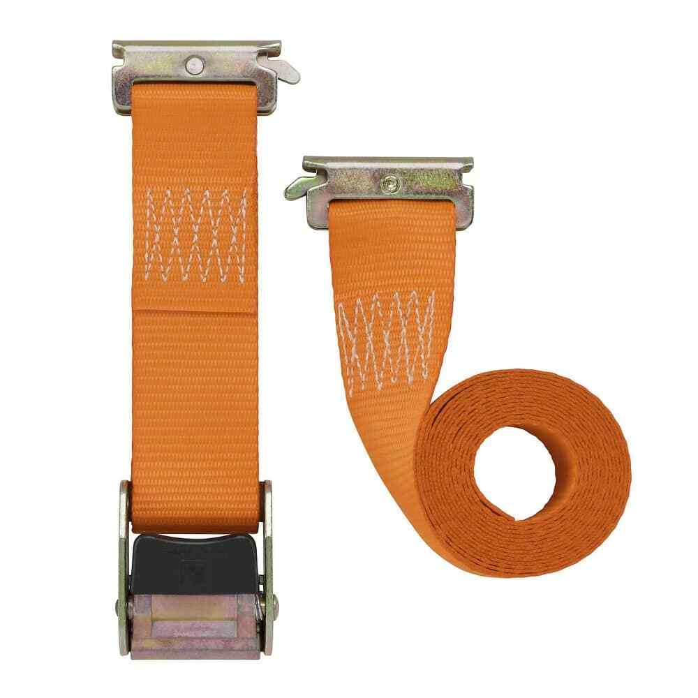 2 in. x 12 ft. 2000 lb Cambuckle Ratchet Strap for X-Track/E-Track Systems 2-pk