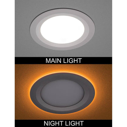 Commercial Electric 4 in. CCT Integrated LED Recessed Light Trim w/ Night Light
