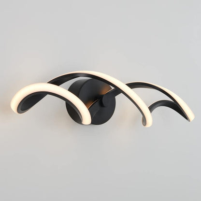 Artika Swirl 27 in. 1-Light Matte Black Modern Integrated LED Vanity Light Bar