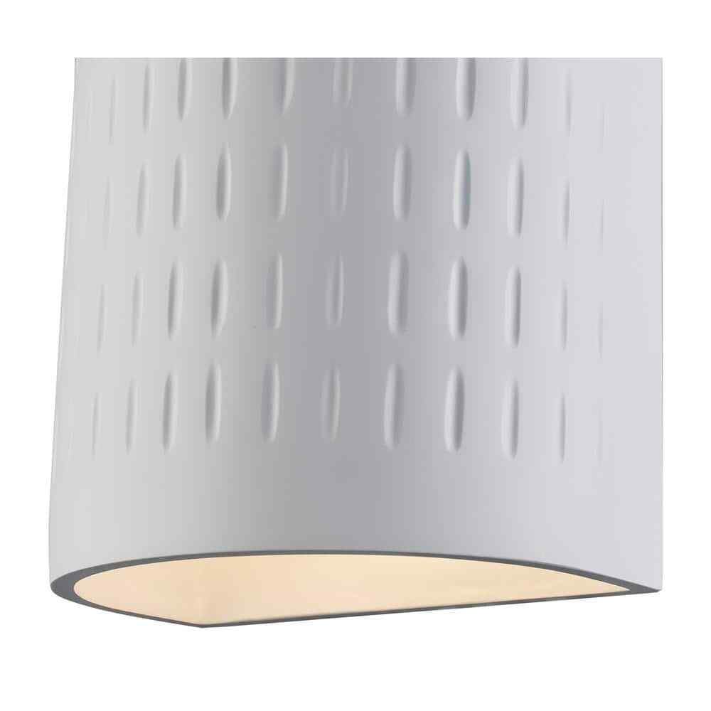 Bel Air Lighting 1-Light CFL White Wall Sconce with Paintable Ceramic Shade
