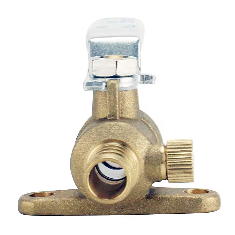 Apollo 1/2 in. Brass PEX-B Barb Ball Valve with Drain and Mounting Pad