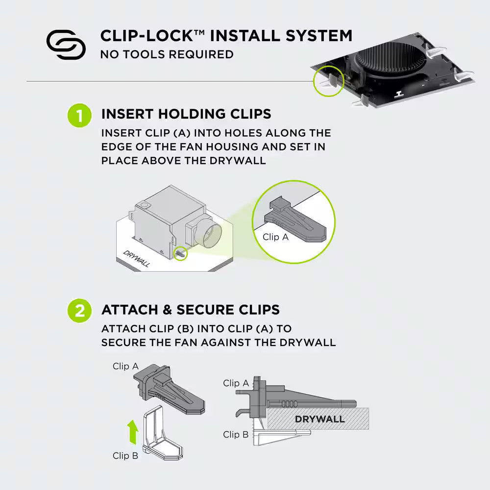 Commercial Electric 50 CFM Ceiling Mount Side Installation Bathroom Exhaust Fan