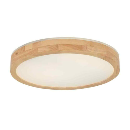 Artika Dryad 15 in. 30 Watt Modern Wood LED Flush Mount Ceiling Light Fixture