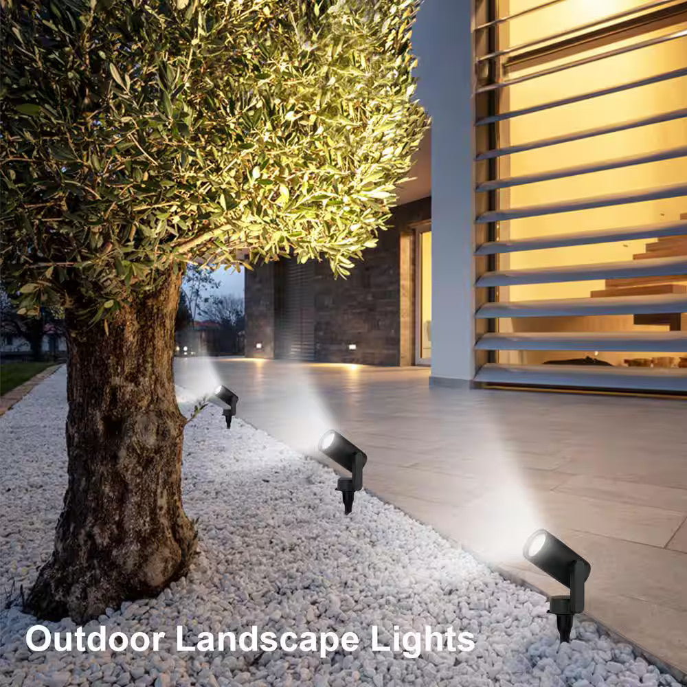 3-PACK Hampton Bay Smart 450 Lumens Low Voltage Black LED Outdoor Spotlight
