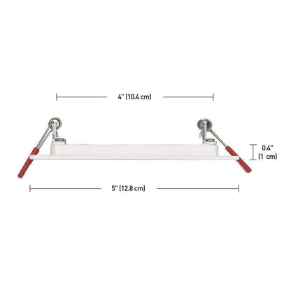 Commercial Electric Ultra Slim Integrated LED 4" Square Adj CCT Recessed Light 