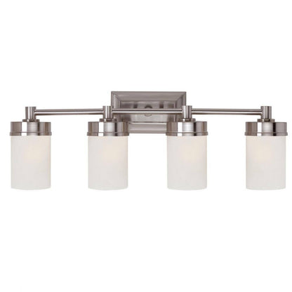 Bel Air Lighting Fusion 27.5 in. 4-Light Brushed Nickel Bathroom Vanity Light