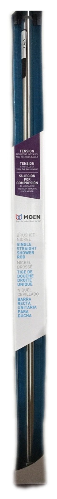 *4 PACK* MOEN 72" Adjustable Straight Tension Shower Rod Brushed Nickel
