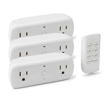 Commercial Electric Wireless Indoor Remote Control AC/DC Adapter White 3-Pack