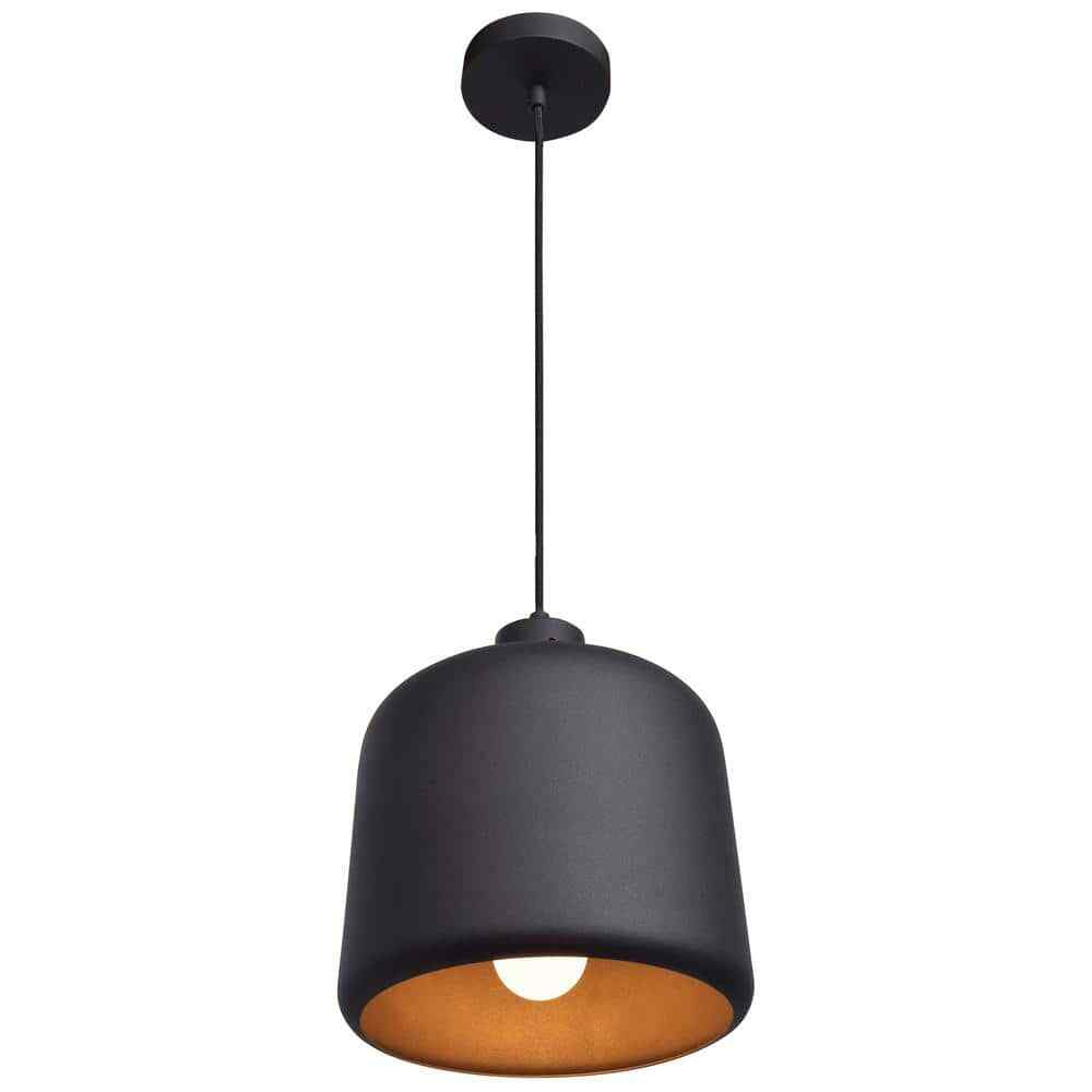 Access Lighting Nostalgia 10.5 in. H 1-Light Matte Black Pendant 23778-MBL/MGL