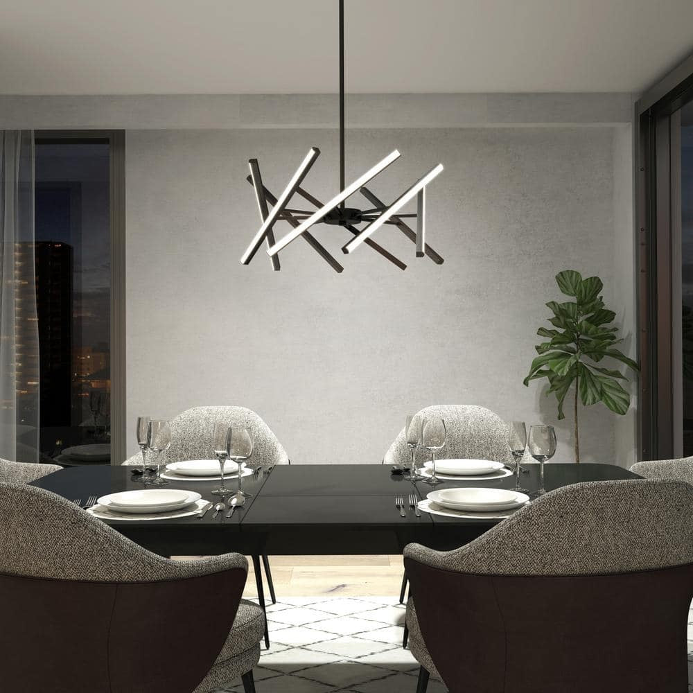Artika Malibu 30W 1 Light Black Modern 3 CCT Integrated Pendant Light NEW