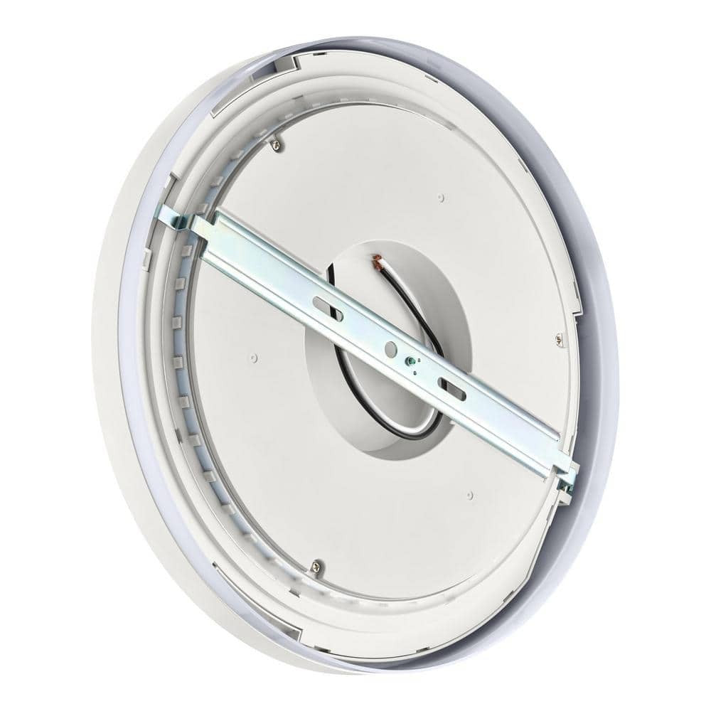 Commercial Electric Smart Flush Mount 13in Matte White 1006486536