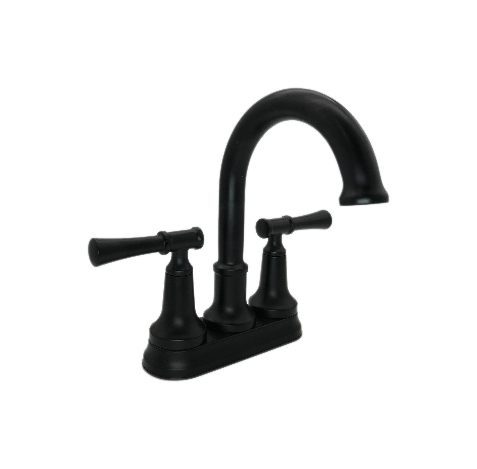 Delta Chamberlain 4 in. Centerset 2-Handle Bathroom Faucet in Matte Black