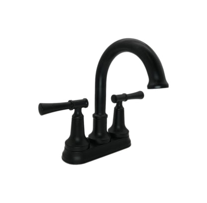 Delta Chamberlain 4 in. Centerset 2-Handle Bathroom Faucet in Matte Black