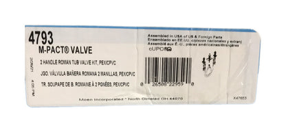 2-Handle 3-Hole Roman Tub Adjustable Rough-In Valve - 1/2" CPVC PEX Connection