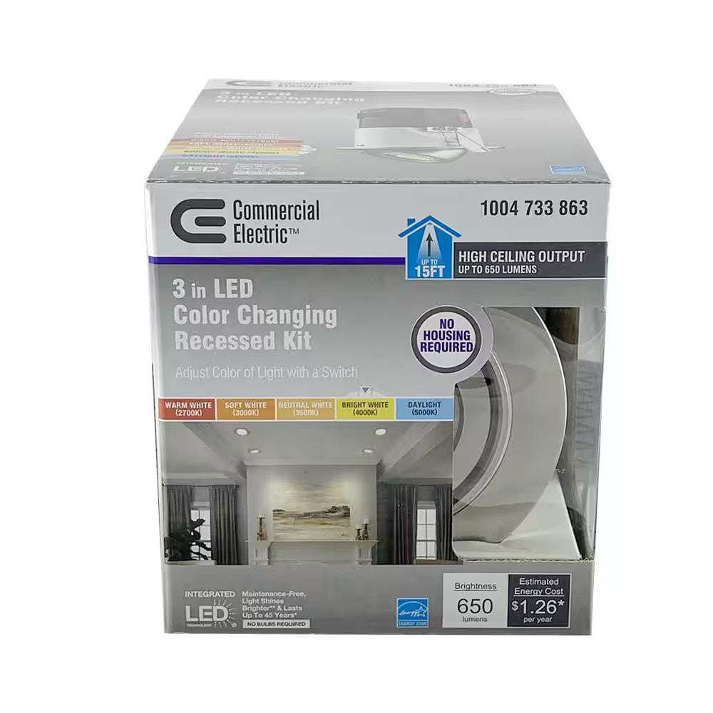 Commercial Electric Premium Downlight 3" Recessed Integrated LED Gimbal Kit