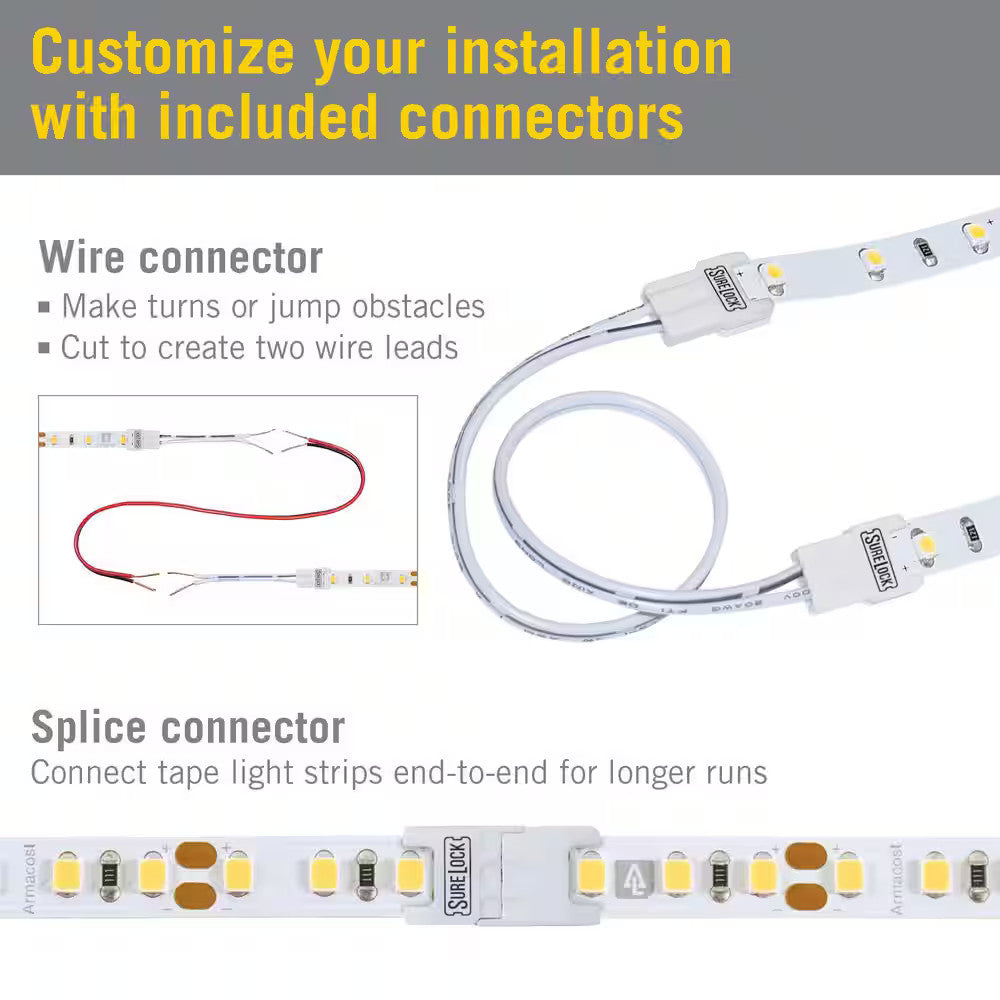Armacost RibbonFlex Pro 16 ft. 5 m 12-Volt White LED Tape Light 120 LED/m 2700K