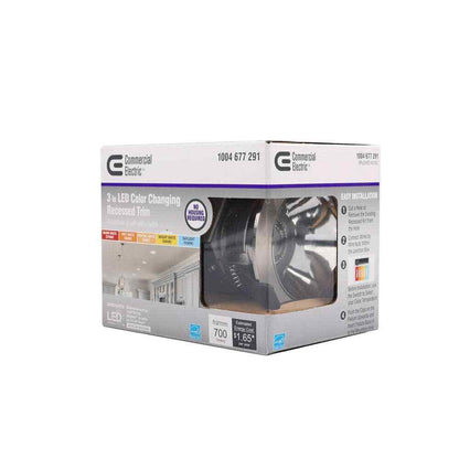 Commercial Electric 3 in. Integrated LED Canless Recessed Light Brushed Nickel