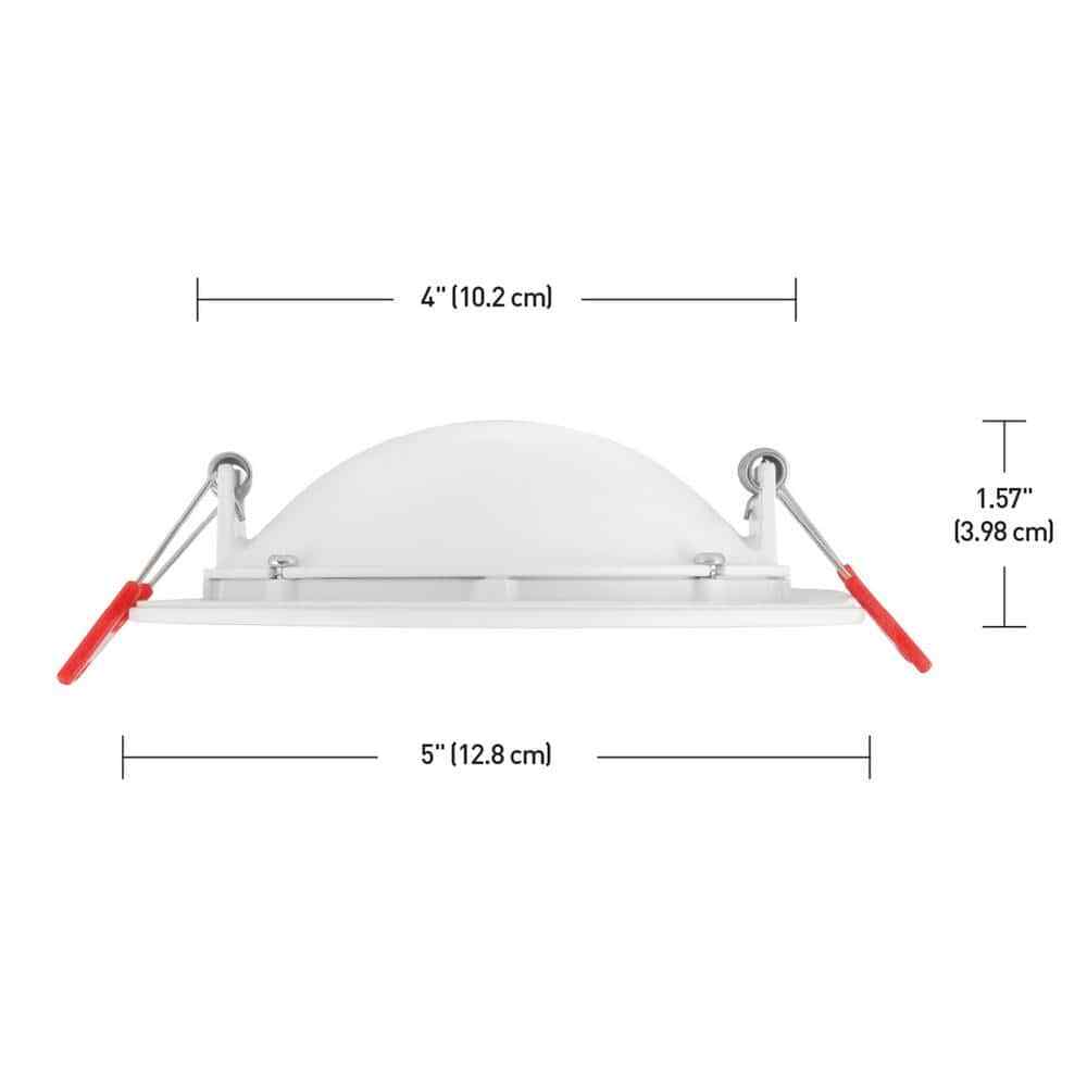 Commercial Electric Low Glare LED 4" Adjustable Temp Canless Recessed Light 