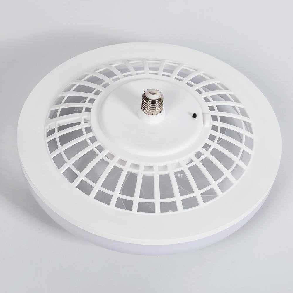 Breezary 13" Integrated LED White Fan Remote Light Socket Frosted Acrylic Shade