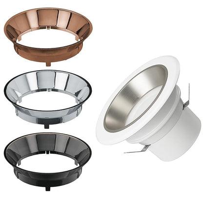 Commercial Electric 4 in. Adjustable LED Recessed Light Trim w/ 4 Trim Colors