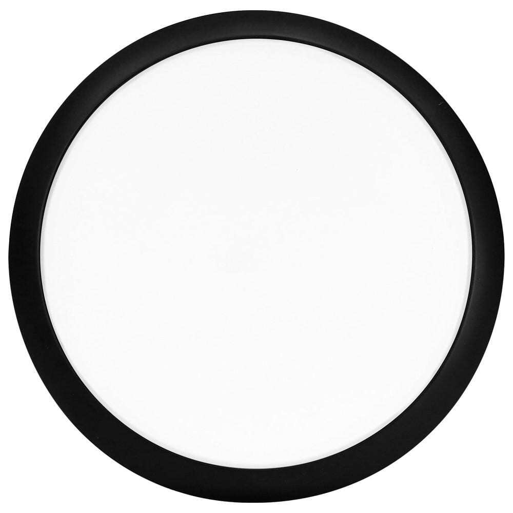 Commercial Electric 11 in. Black LED Dimmable CCT Flush Mount Ceiling Light