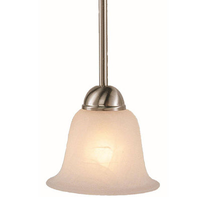 Bel Air Lighting Aspen 1-Light Brushed Nickel Mini Pendant Light Fixture