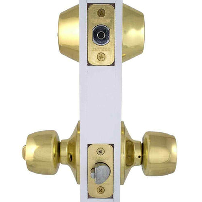 Defiant Brandywine Polished Brass Combo Pack with Double Cylinder Deadbolt