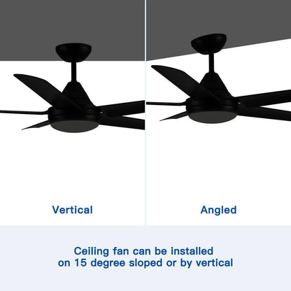 48 in. Integrated LED Light Kit Matte White Ceiling Fan with Remote Control