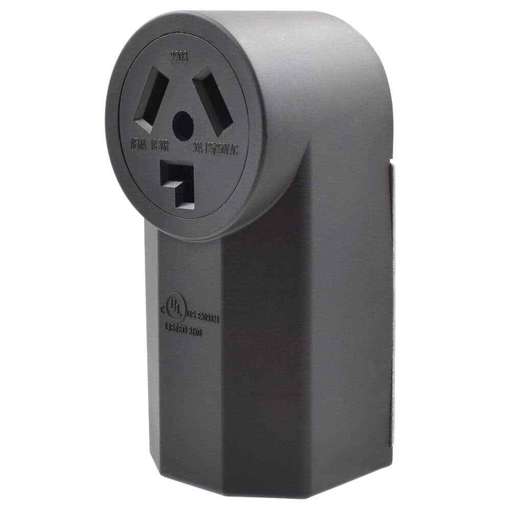 30 Amp 125/250V NEMA 10-30R Surface Mount Power outlet Straight Blade Range