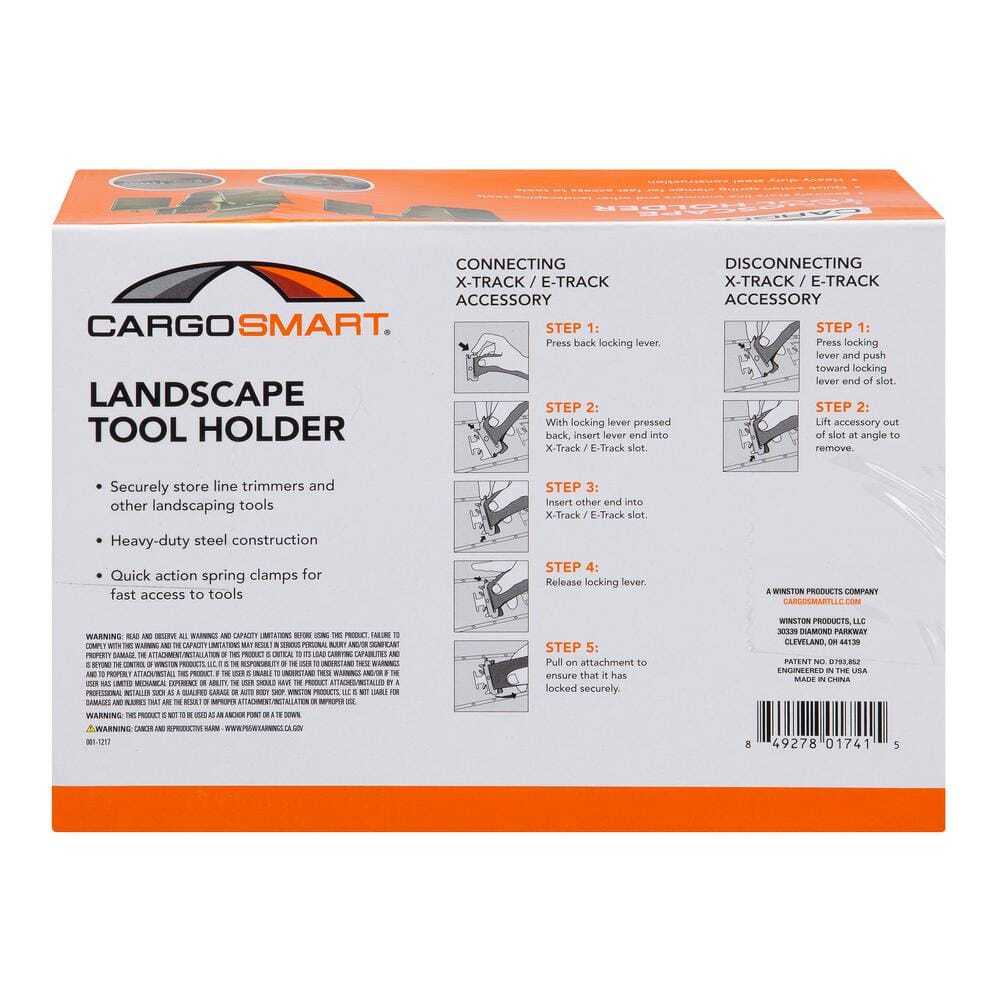 CargoSmart Landscape Tool Holder for E-Track and X-Track - 2 pack