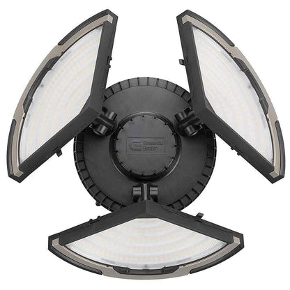Commercial Electric Flush Mount Ceiling Light 10" LED Output 4000 Lumens Black