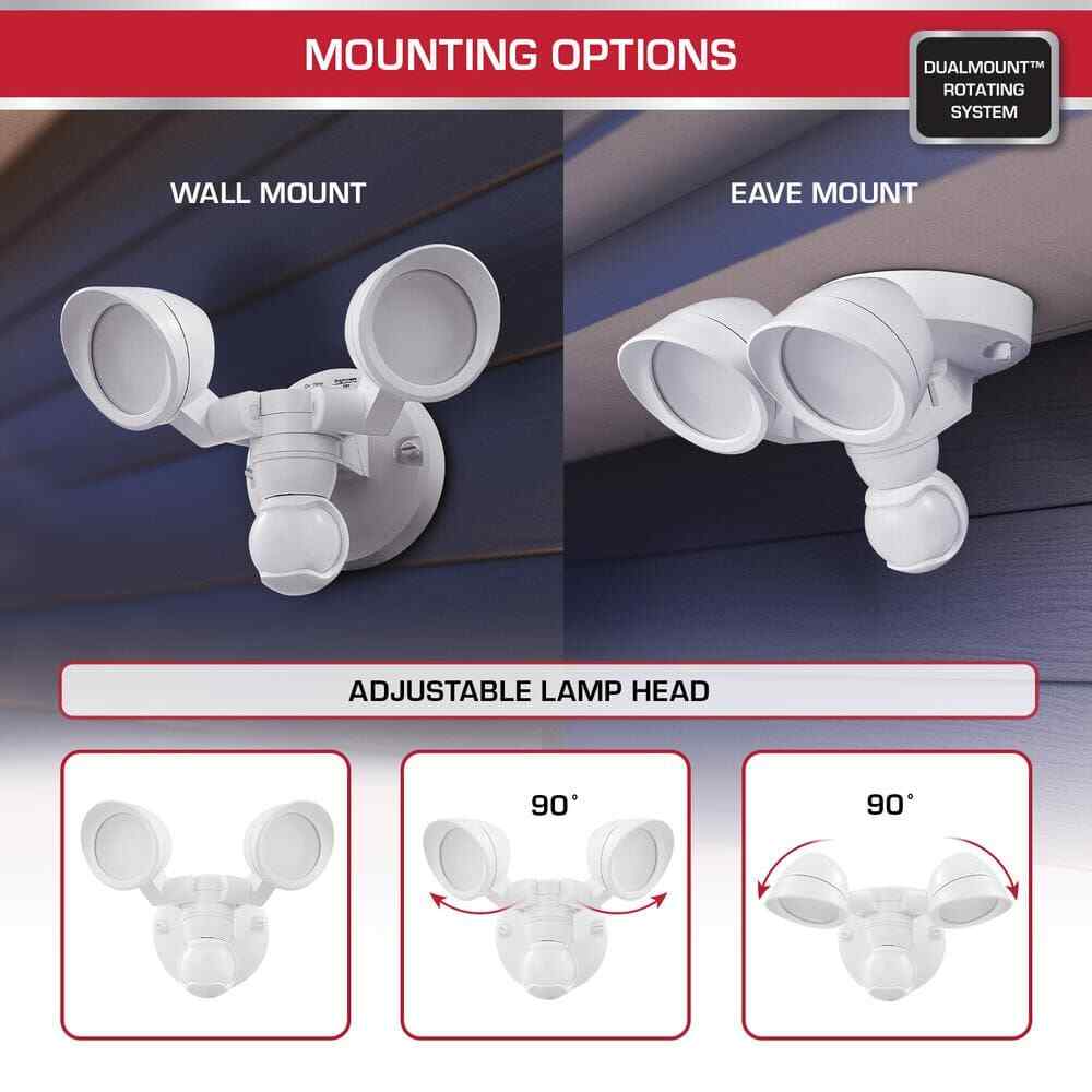 Defiant MaxDetect 240-Degree White Motion Activated Wired Outdoor Flood Light