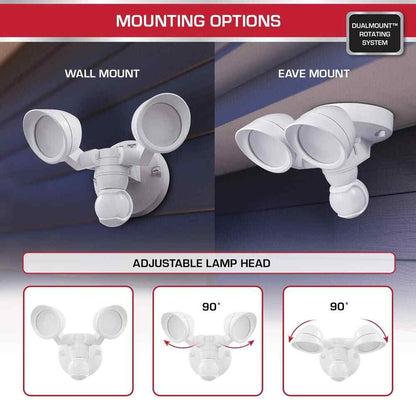 Defiant MaxDetect 240-Degree White Motion Activated Wired Outdoor Flood Light
