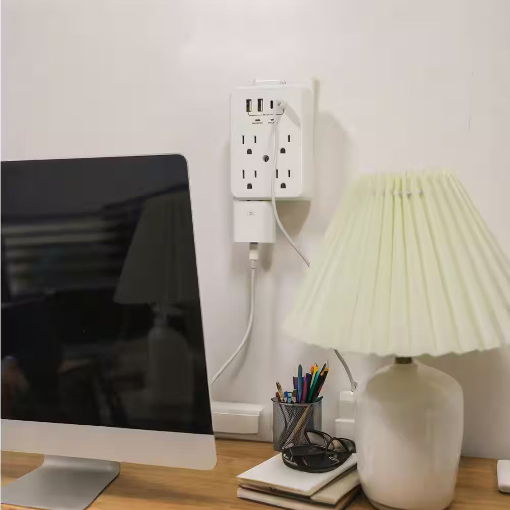 Commercial Electric CE 10 in 1 Surge Wall Tap 2USB-A 2USB-C 2-Pack