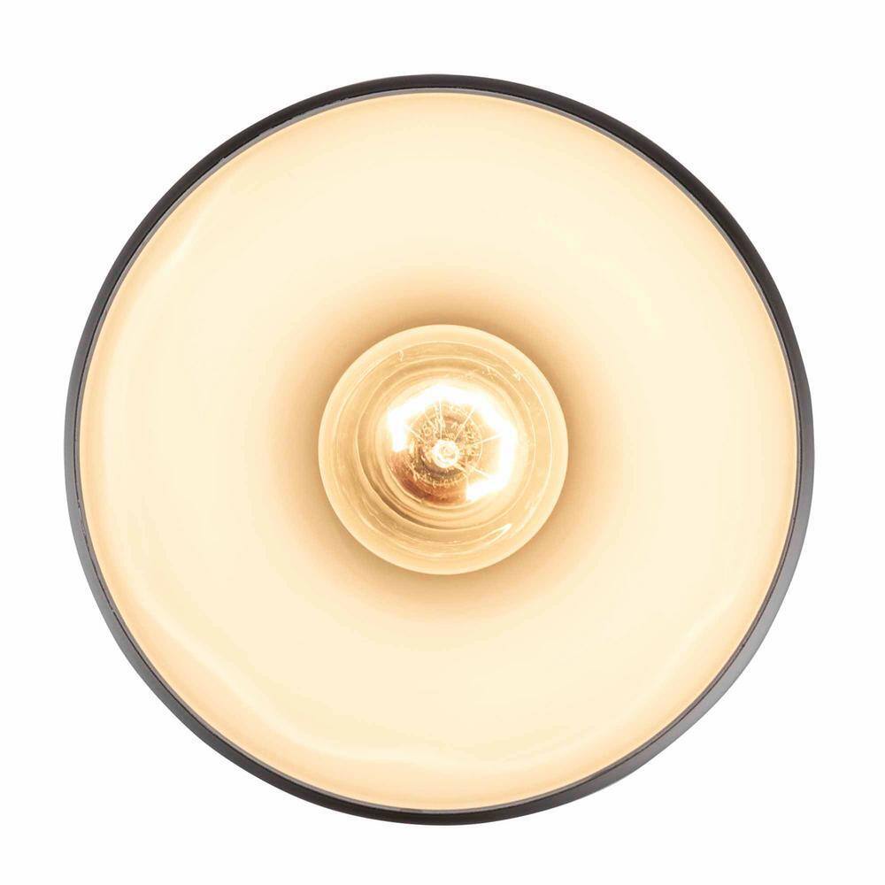 Bel Air Lighting Black Mini Pendant Light Fixture w/ Black Metal Dome Shade