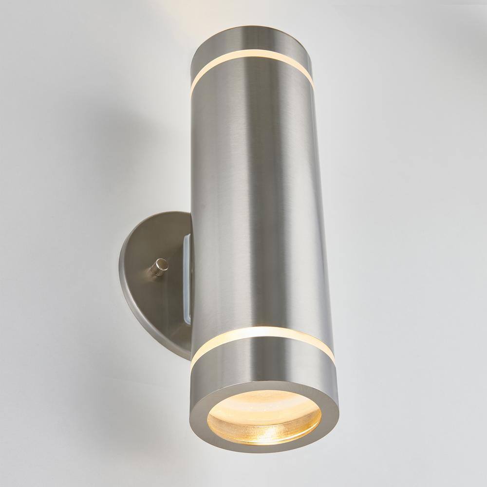 Artika C7 Stainless Steel Modern Outdoor Hardwired Light Cylinder Sconce